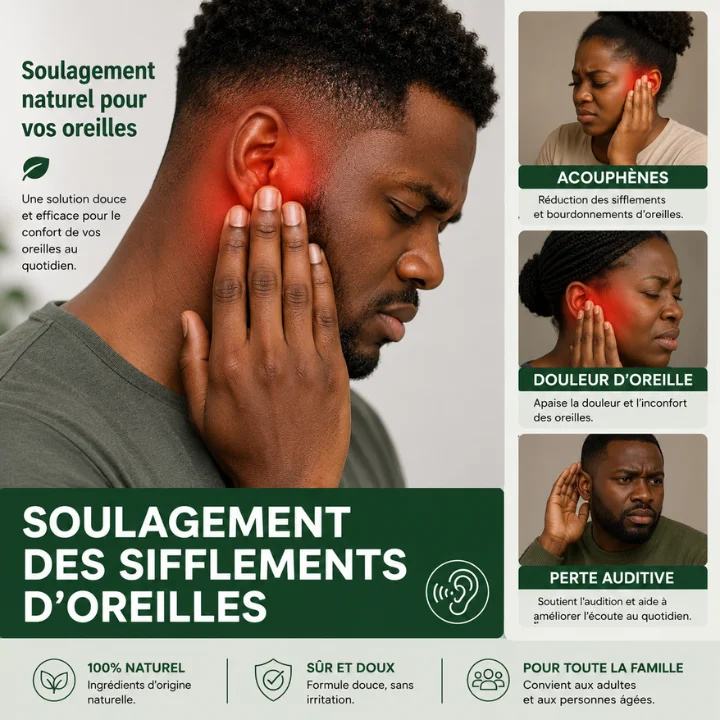 Gouttes auriculaires douces pour soulager les acouphènes