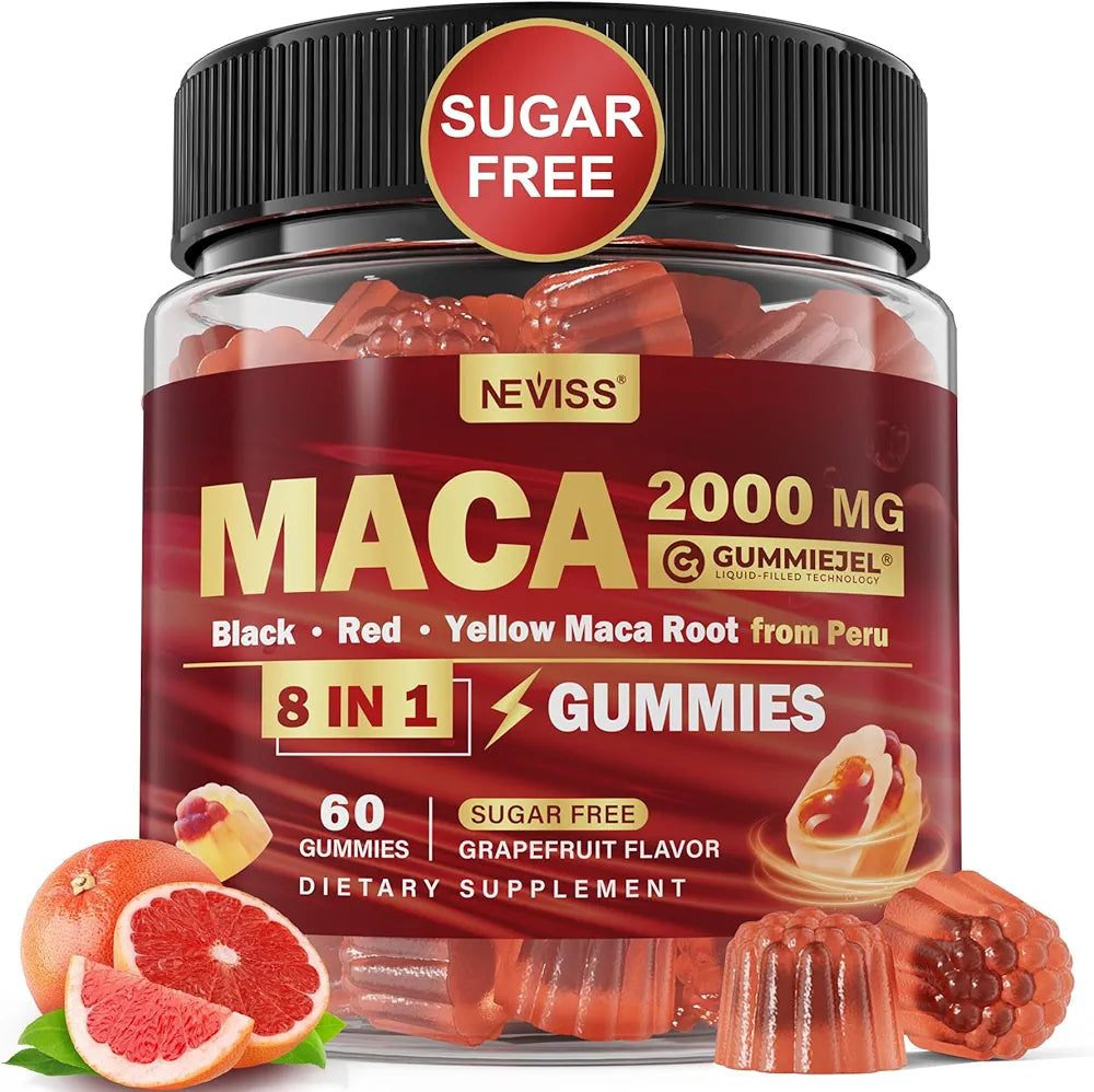✨ MacaForce™ – Gummies Maca 2000 mg (Sans sucre)