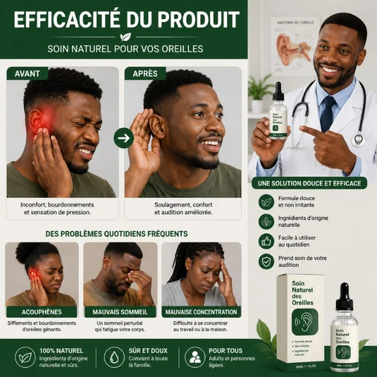 Gouttes auriculaires douces pour soulager les acouphènes