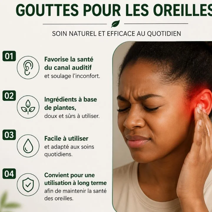 Gouttes auriculaires douces pour soulager les acouphènes