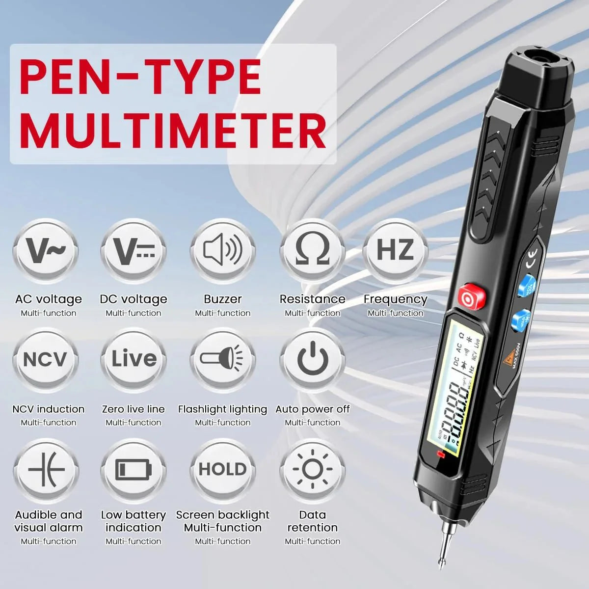 Stylo Testeur Multimètre Intelligent – Détection Automatique 5999 Comptes