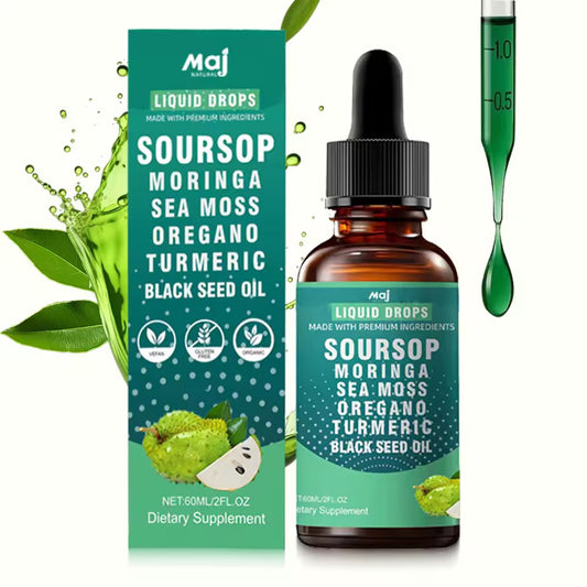 Corossol, mousse marine, moringa, origan, curcuma, huile de nigelle