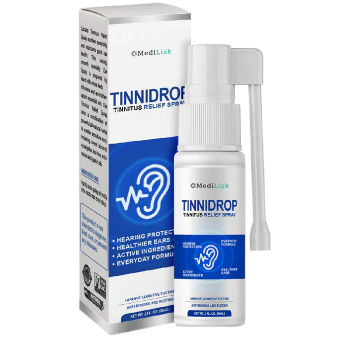 Tinnidrop® | Spray nettoyant pour les oreilles / Soulage les acouphènes / Améliore l'audition de 80 % / Soulagement instantané de la douleur