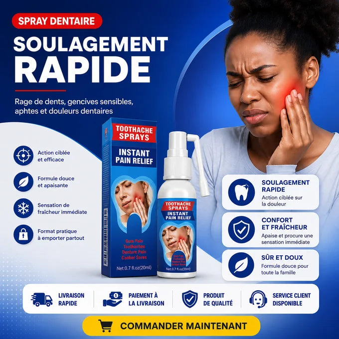 FINI LES DOULEURS DENTAIRES INSUPPORTABLE EN QUELQUES SECONDES.