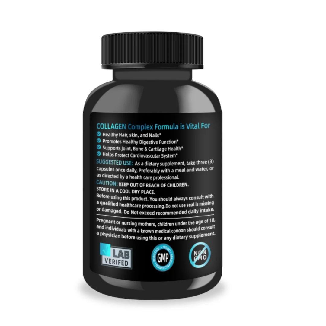 Multi-collagène Vital Vitamins pour femmes et hommes | Types I, II, III, V et X - sans OGM - 150 capsules - kaynoo.sn