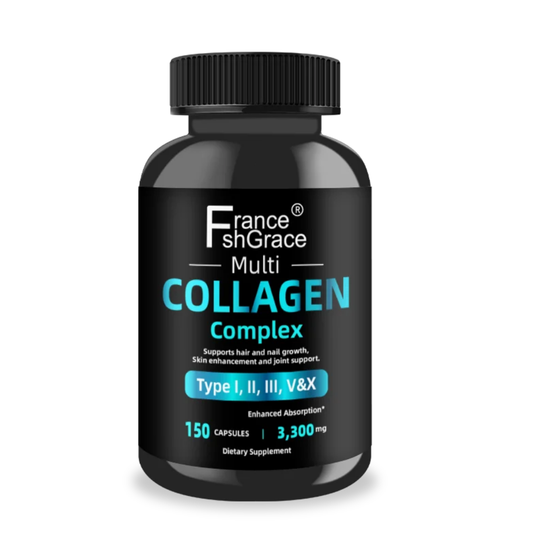 Multi-collagène Vital Vitamins pour femmes et hommes | Types I, II, III, V et X - sans OGM - 150 capsules - kaynoo.sn