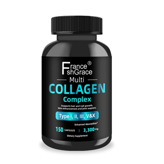 Multi-collagène Vital Vitamins pour femmes et hommes | Types I, II, III, V et X - sans OGM - 150 capsules - kaynoo.sn