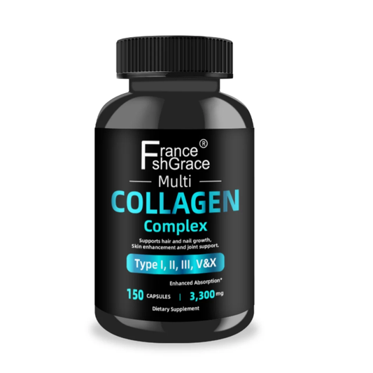 Multi-collagène Vital Vitamins pour femmes et hommes | Types I, II, III, V et X - sans OGM - 150 capsules - kaynoo.sn